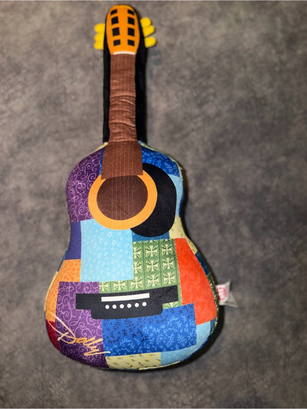 Dolly Parton Dollywood Guitar of Many Colors Plush Toy 19.5 inches